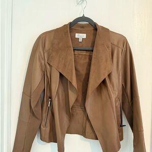 CS New York Mocha Tan Faux Suede Lather Jacket